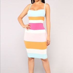 Fashion nova “Focus on Me” striped dress
